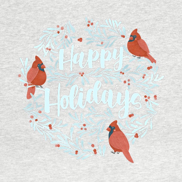 Happy Holiday Cardinals by LauraGraves